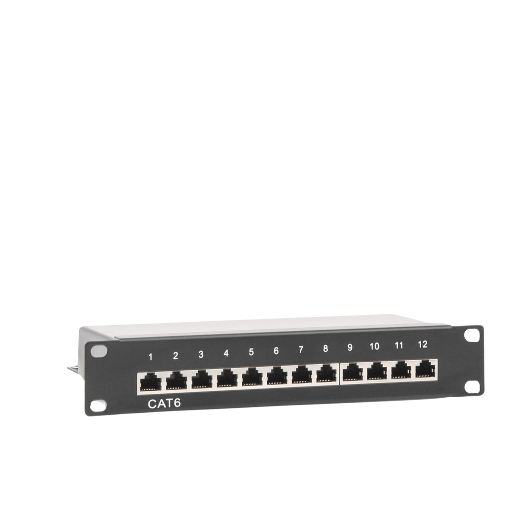 Panel de parcheo de impacto (110) Blindado (STP) de 12 puertos Cat6, 10in - Image 4