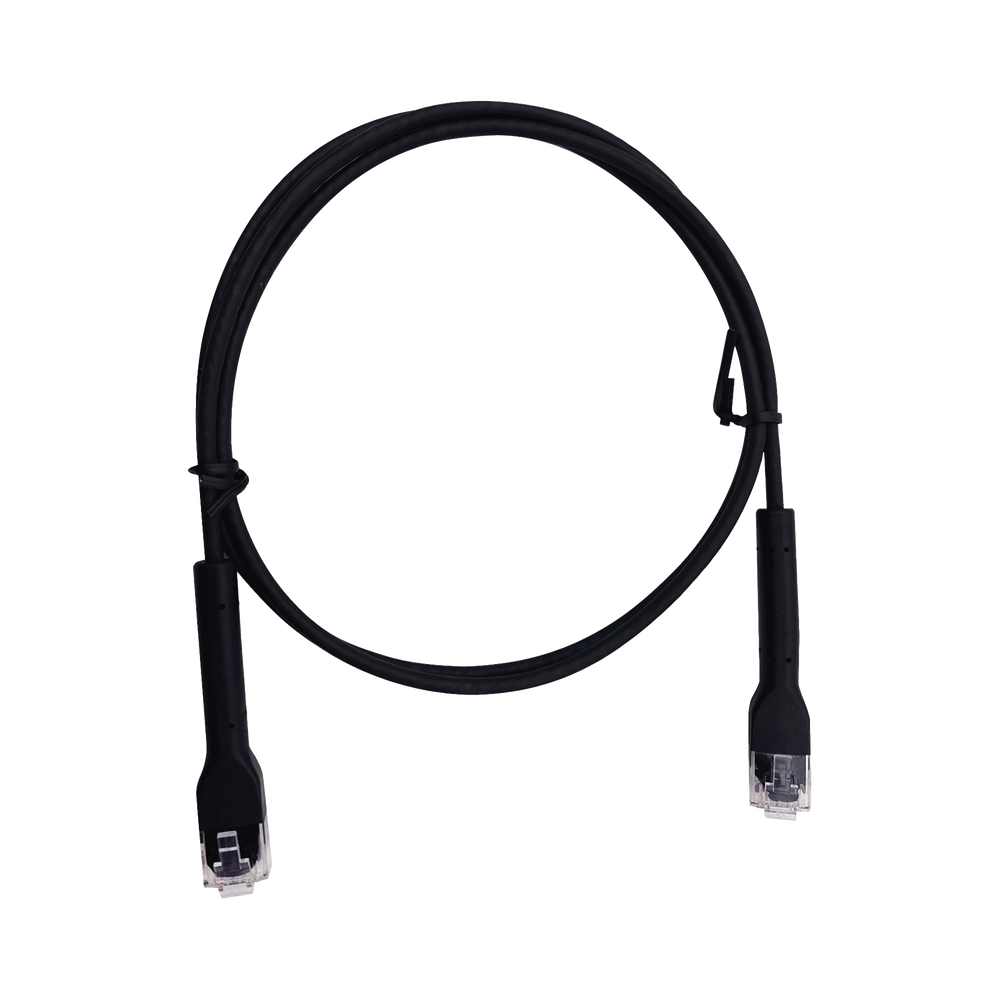 Mini Patch Cord Cat6 Ultra Slim 10 Metros (32.81 Pies) Negro ? Ahorra Espacio sin Organizadores, con Bota Flexible