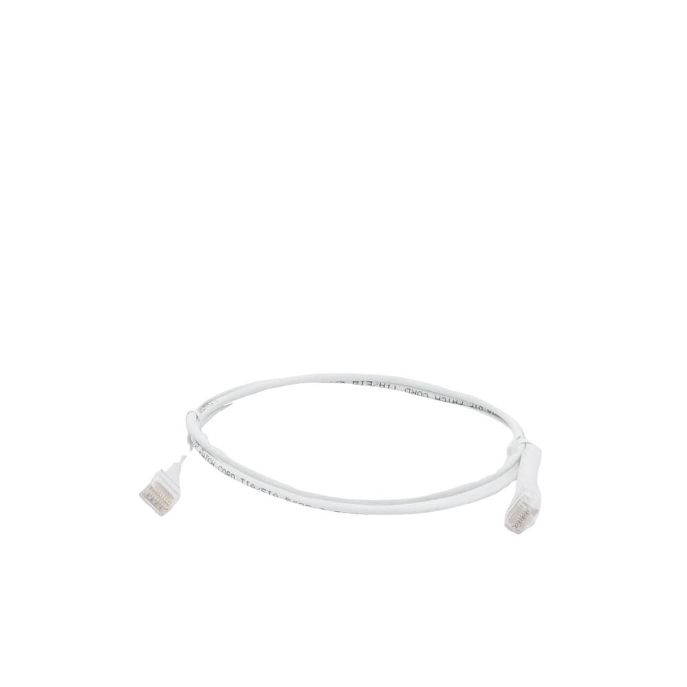 Mini Patch Cord Cat6 Ultra Slim 1 Metro (3.28 Pies) Blanco ? Ahorra Espacio sin Organizadores, con Bota Flexible - Image 4