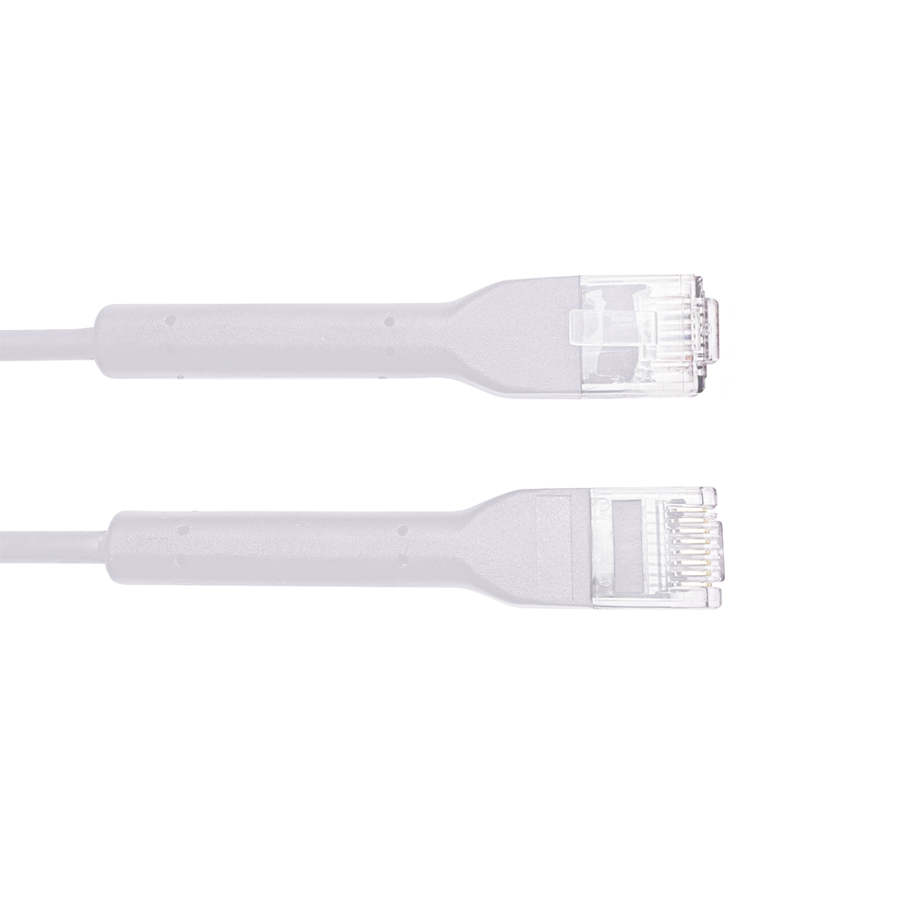 Mini Patch Cord Cat6A Ultra Slim 20 cm (7.87 Pulgadas) Blanco ? Ahorra Espacio sin Organizadores, con Bota Flexible - Image 2