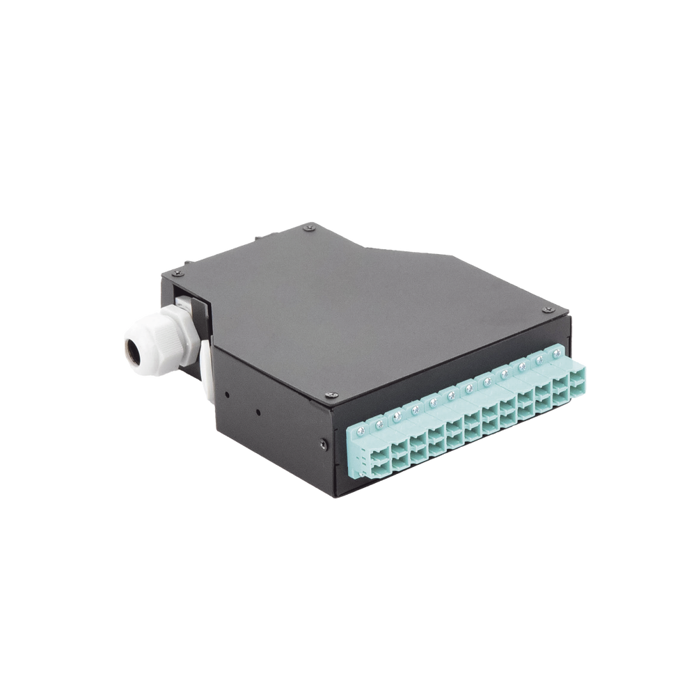 Distribuidor de Fibra ?ptica para Riel Din, 12 Acopladores LC/UPC Duplex Multimodo con Charola de Empalme - Image 4