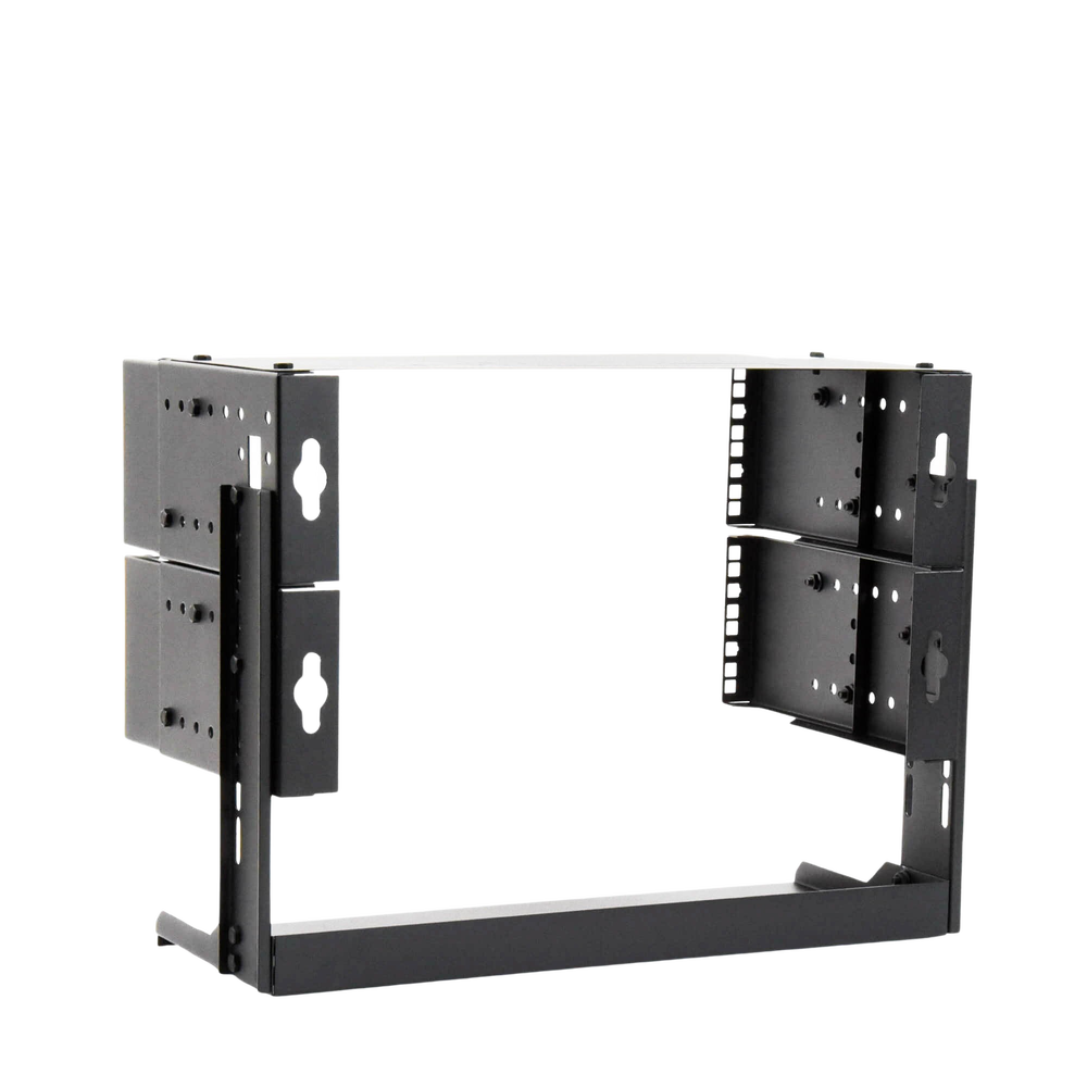 Rack Abierto de montaje en Pared, de 19in, 5 Unidades de rack, Profundidad Ajustable (8" a 12") con Charola de Uso Múltiple. - Image 3