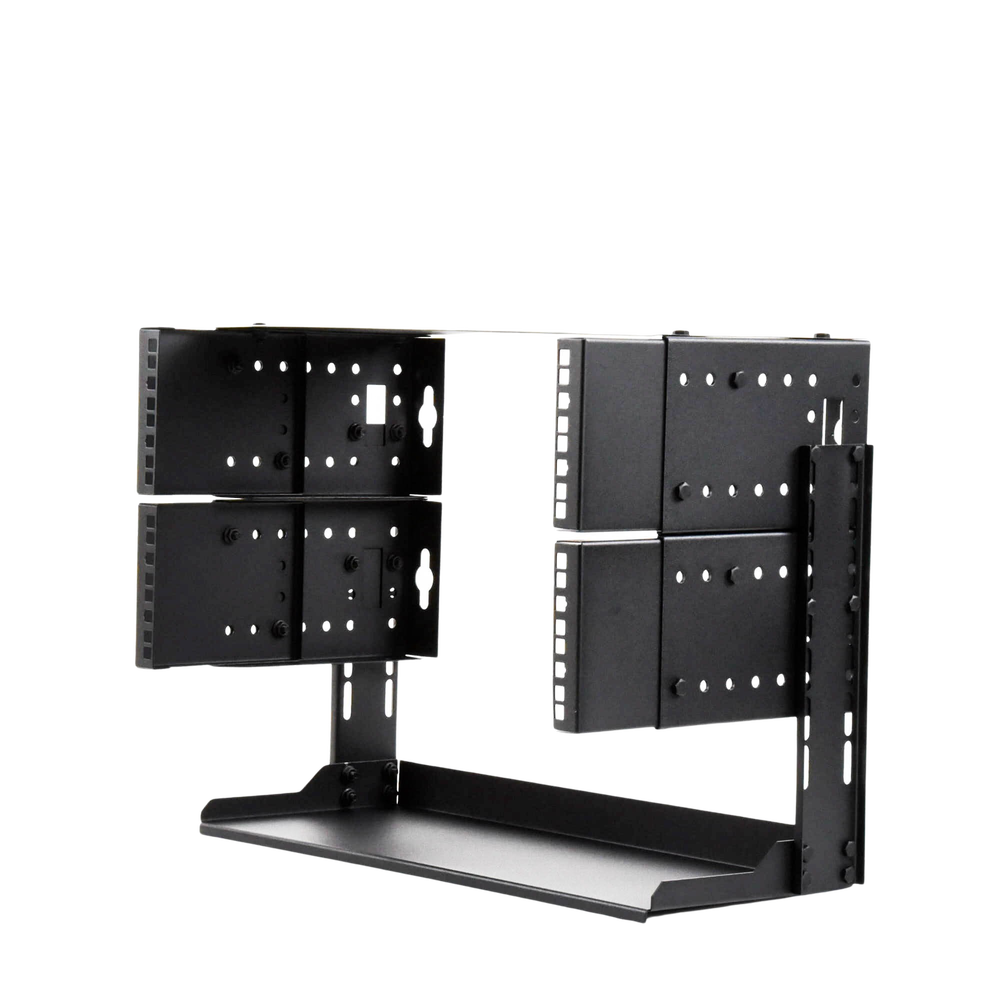 Rack Abierto de montaje en Pared, de 19in, 5 Unidades de rack, Profundidad Ajustable (8" a 12") con Charola de Uso Múltiple. - Image 4