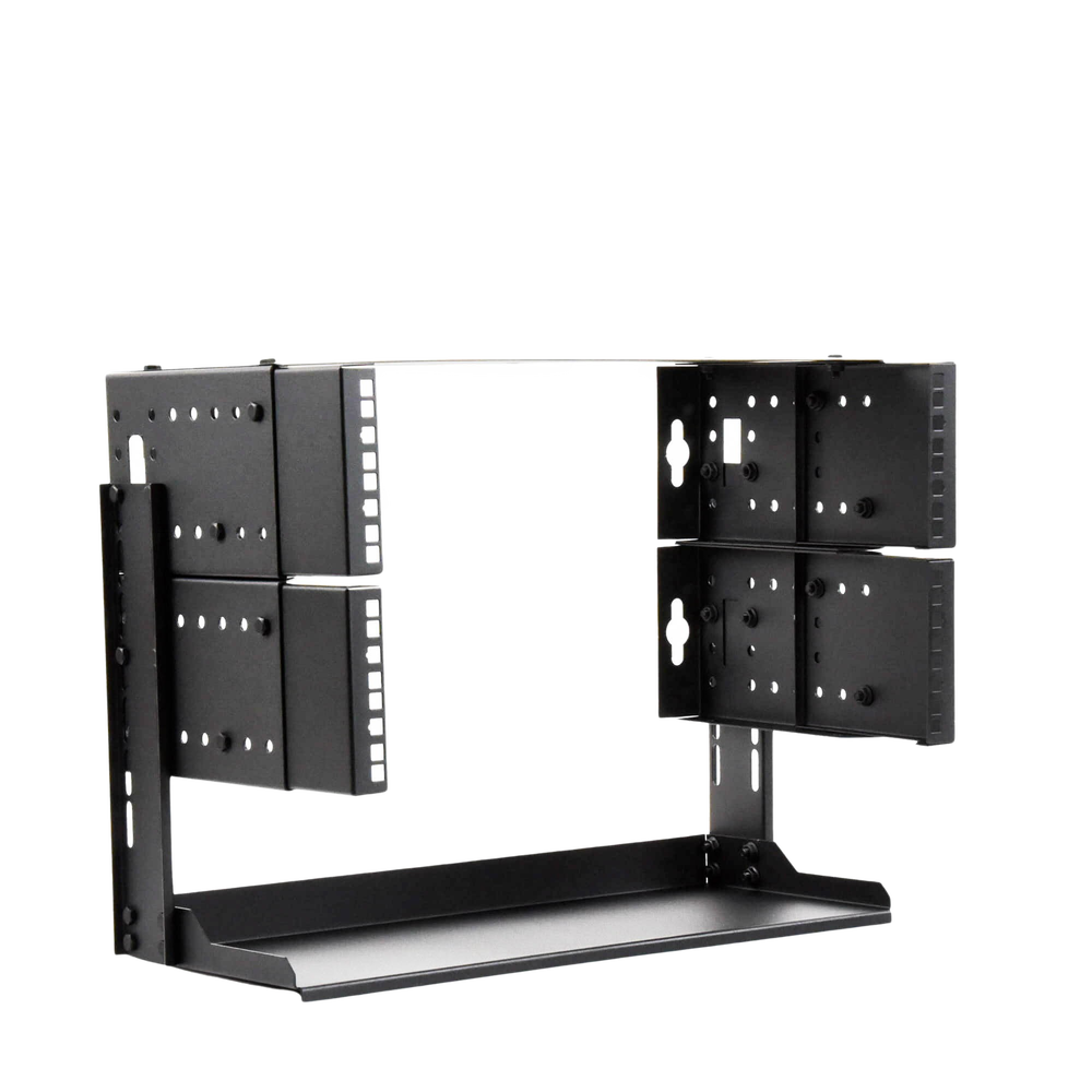 Rack Abierto de montaje en Pared, de 19in, 5 Unidades de rack, Profundidad Ajustable (8" a 12") con Charola de Uso Múltiple. - Image 5