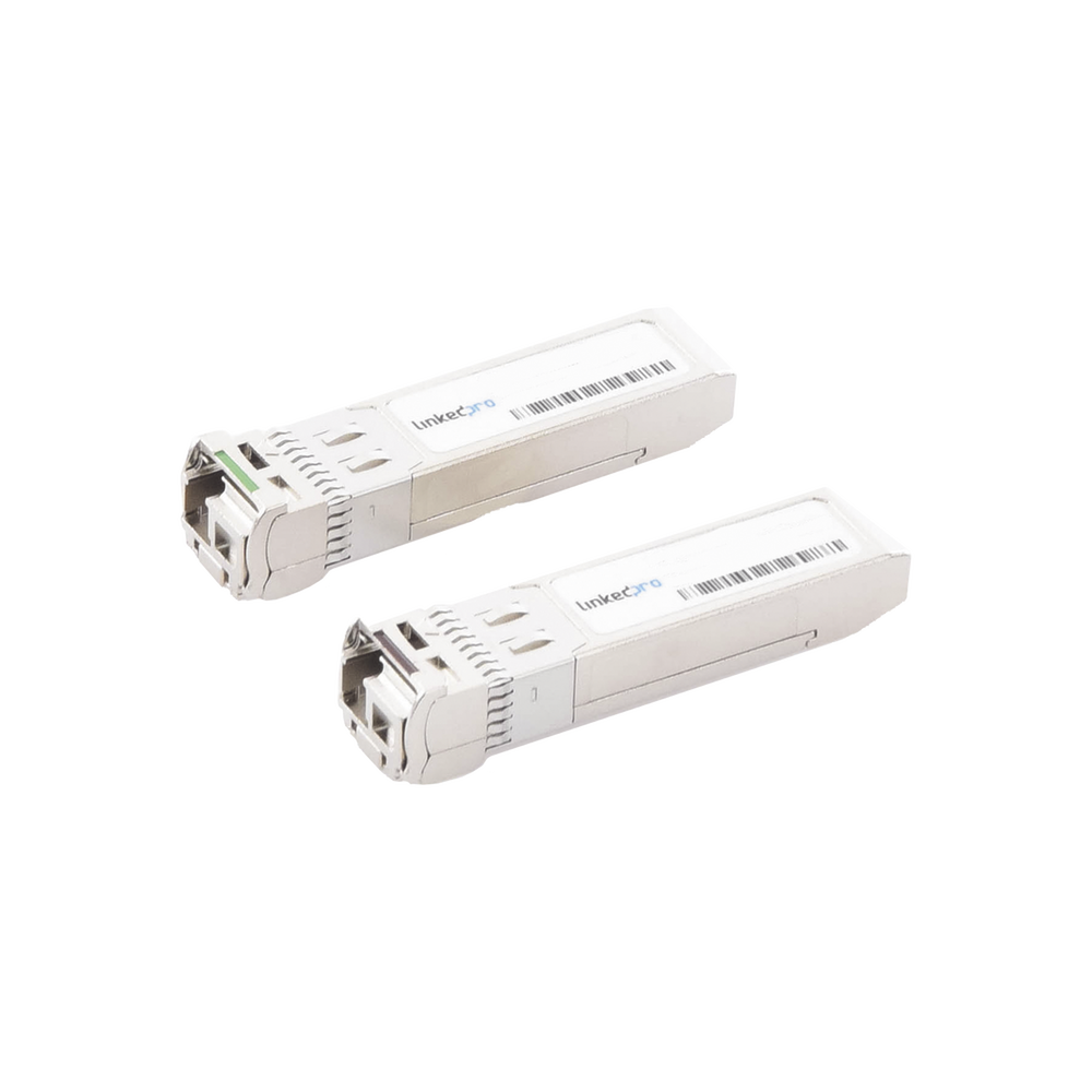 Transceptores Ópticos Bidireccionales SFP+ (Mini-Gbic) / Monomodo 1270 & 1330 nm / 10 Gbps / 10GBASE-BX / Conector LC/UPC Simplex / DDM / Hasta 3 km / 2 Piezas