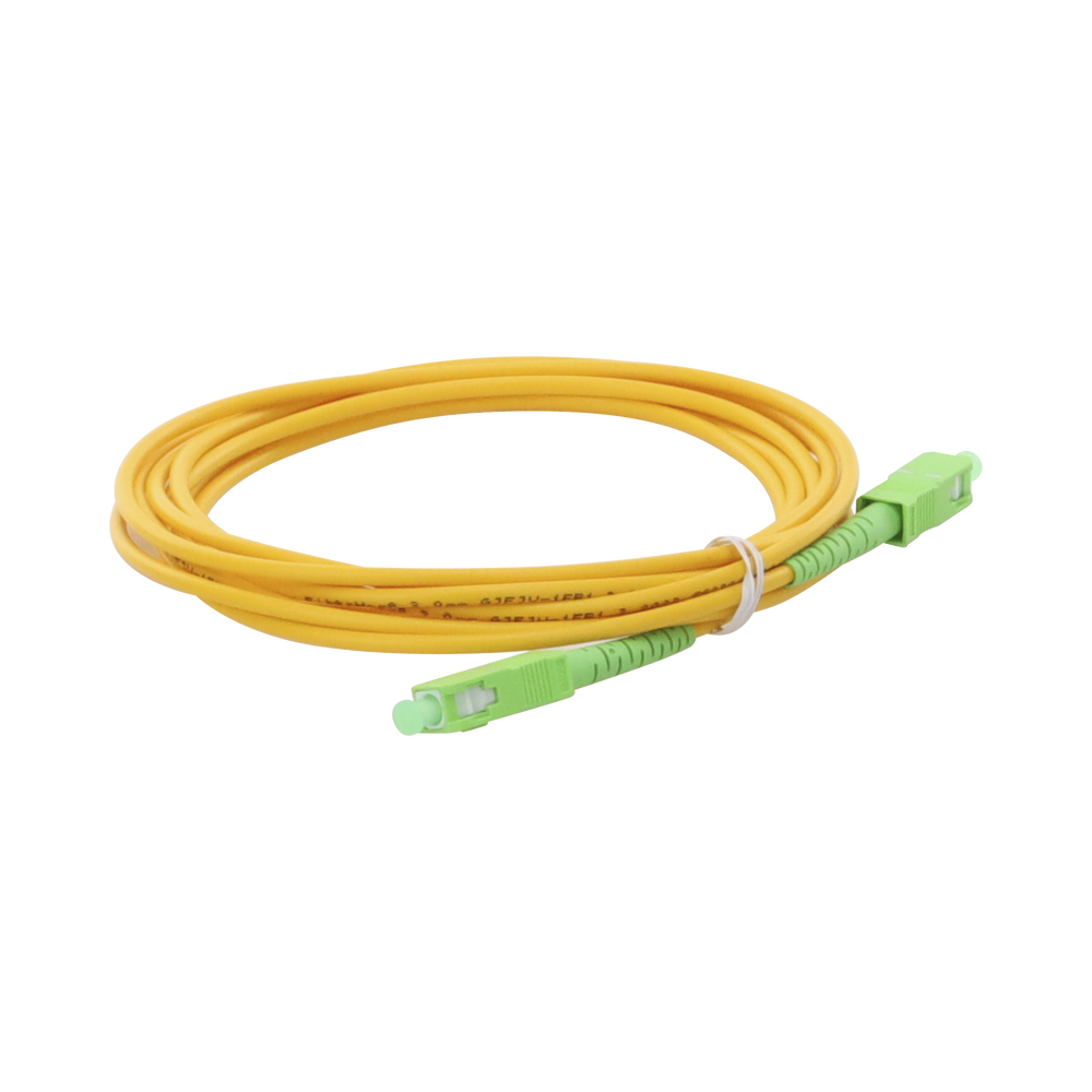 Jumper de Fibra ?ptica Monomodo SC/APC-SC/APC Simplex de 2 Metros (6.56 Pies) 3mm