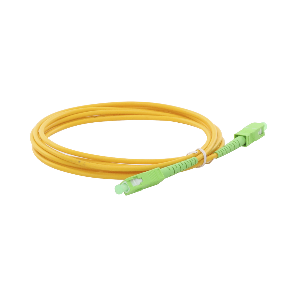 Jumper de Fibra ?ptica Monomodo SC/APC-SC/APC Simplex de 3 Metros (9.84 Pies), 3mm