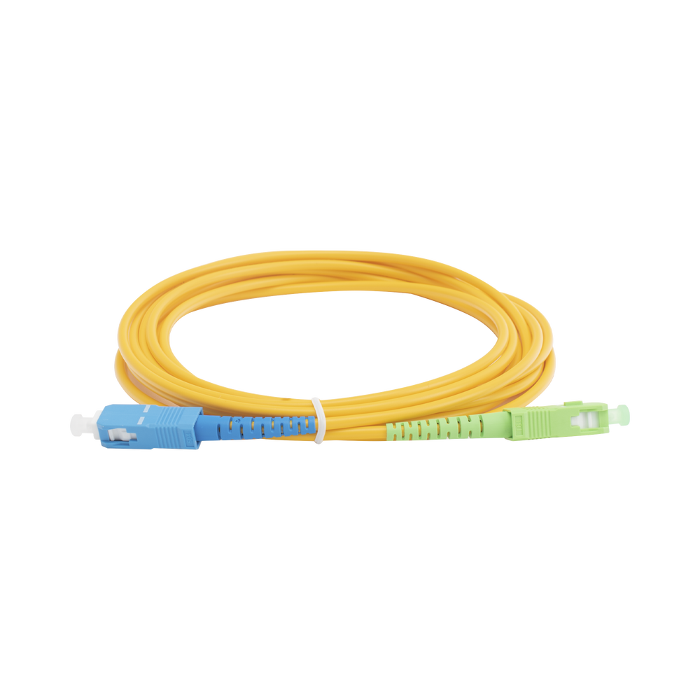 Jumper de Fibra ?ptica Monomodo SC/APC-SC/UPC Simplex de 3 Metros (9.84 Pies), 3mm
