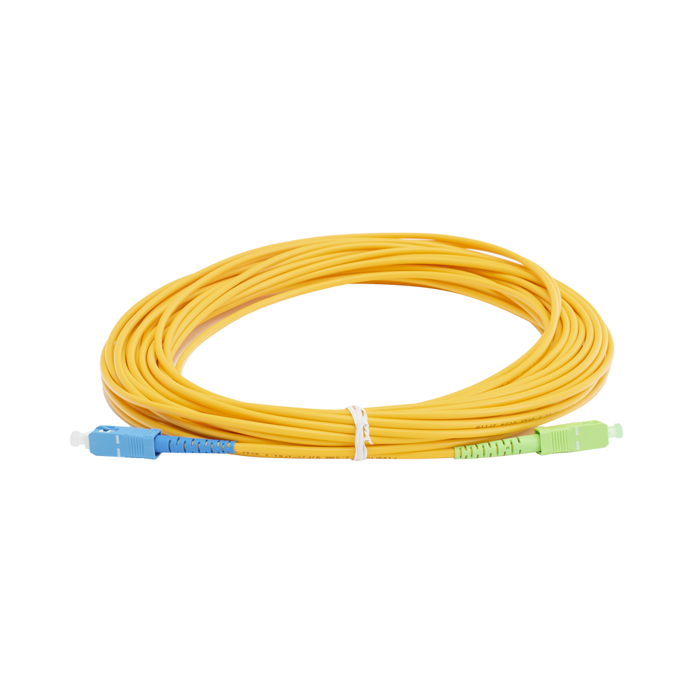 Jumper de Fibra ?ptica Monomodo SC/UPC - SC/APC Simplex, Color Amarillo, 15 Metros (49.21 Pies)