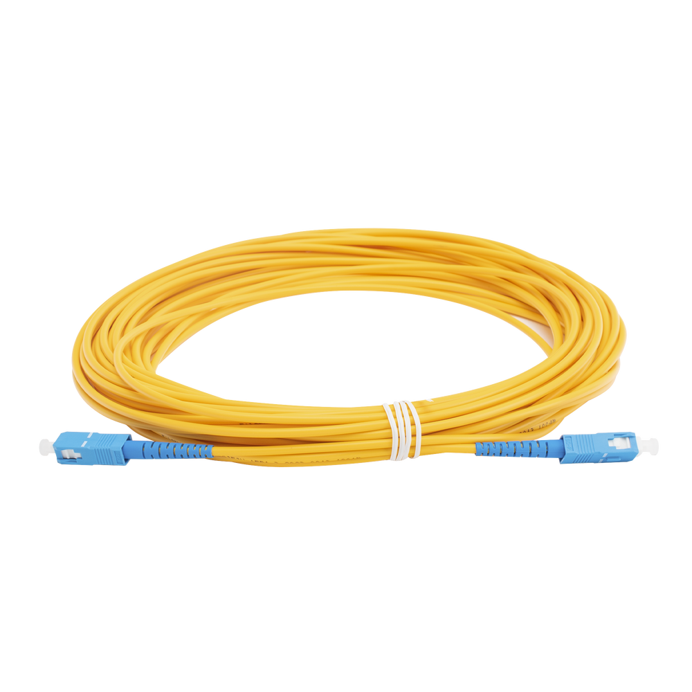 Jumper de Fibra ?ptica Monomodo SC/UPC - SC/UPC Simplex, Color Amarillo, 15 Metros (49.21 Pies)