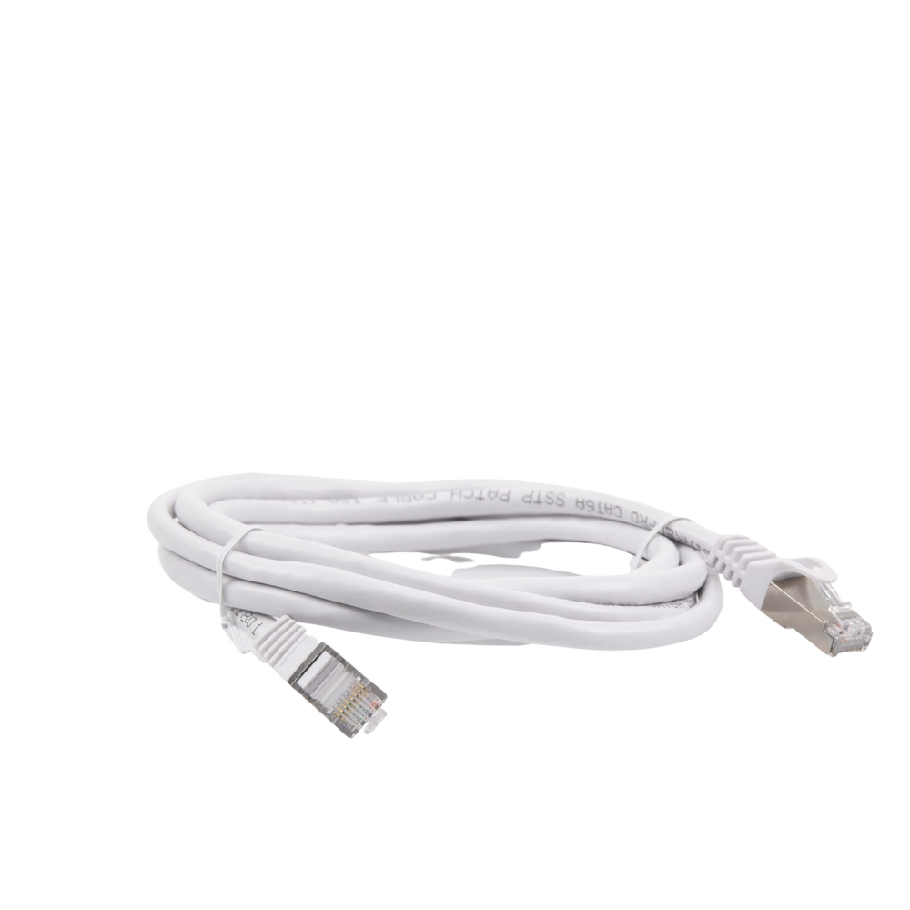 Patch Cord Cat6A 10G Blindado 2 Metros (6.56 Pies) Blanco - Image 2