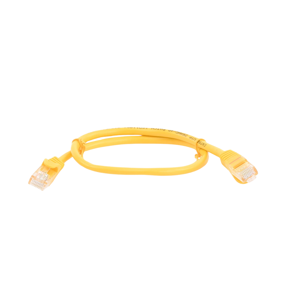 Cable de Parcheo UTP Cat5e - 0.5 Metros (1.64 Pies) - Amarillo