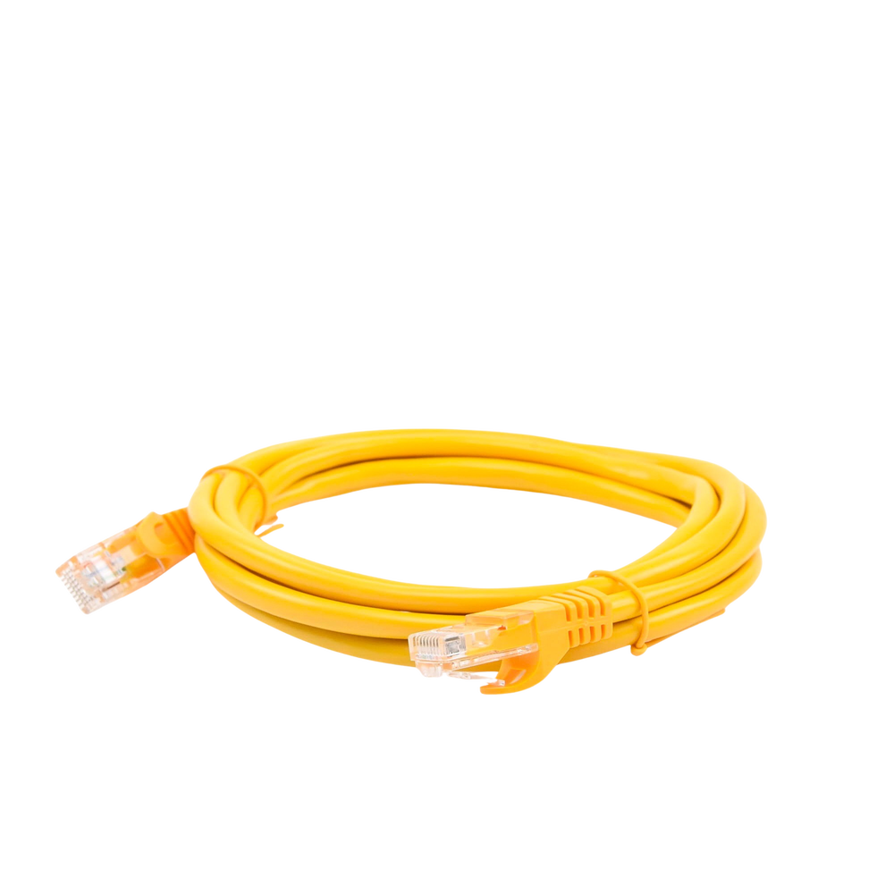 Cable de Parcheo UTP Cat5e - 2.0 Metros (6.56 Pies) - Amarillo