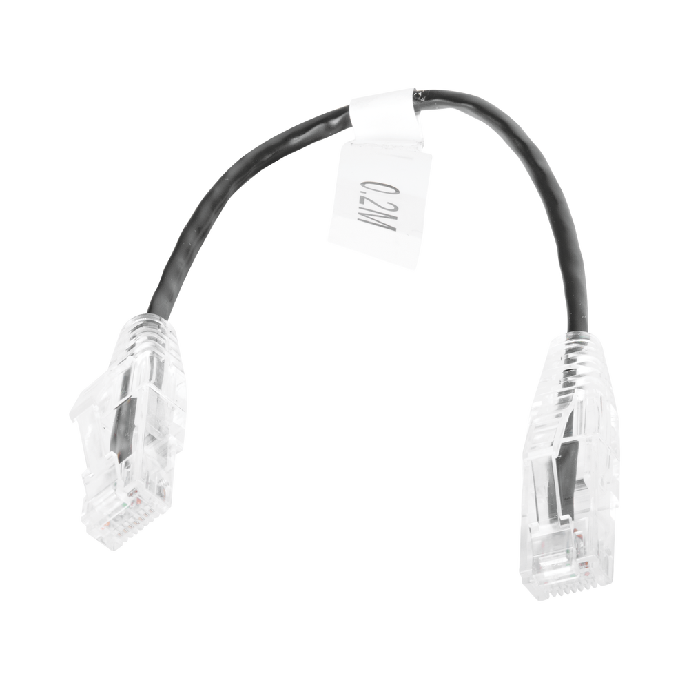 Cable de Parcheo Slim UTP Cat6 - 20 cm (7.87 Pulgadas) Negro Di?metro Reducido (28 AWG) - Image 2