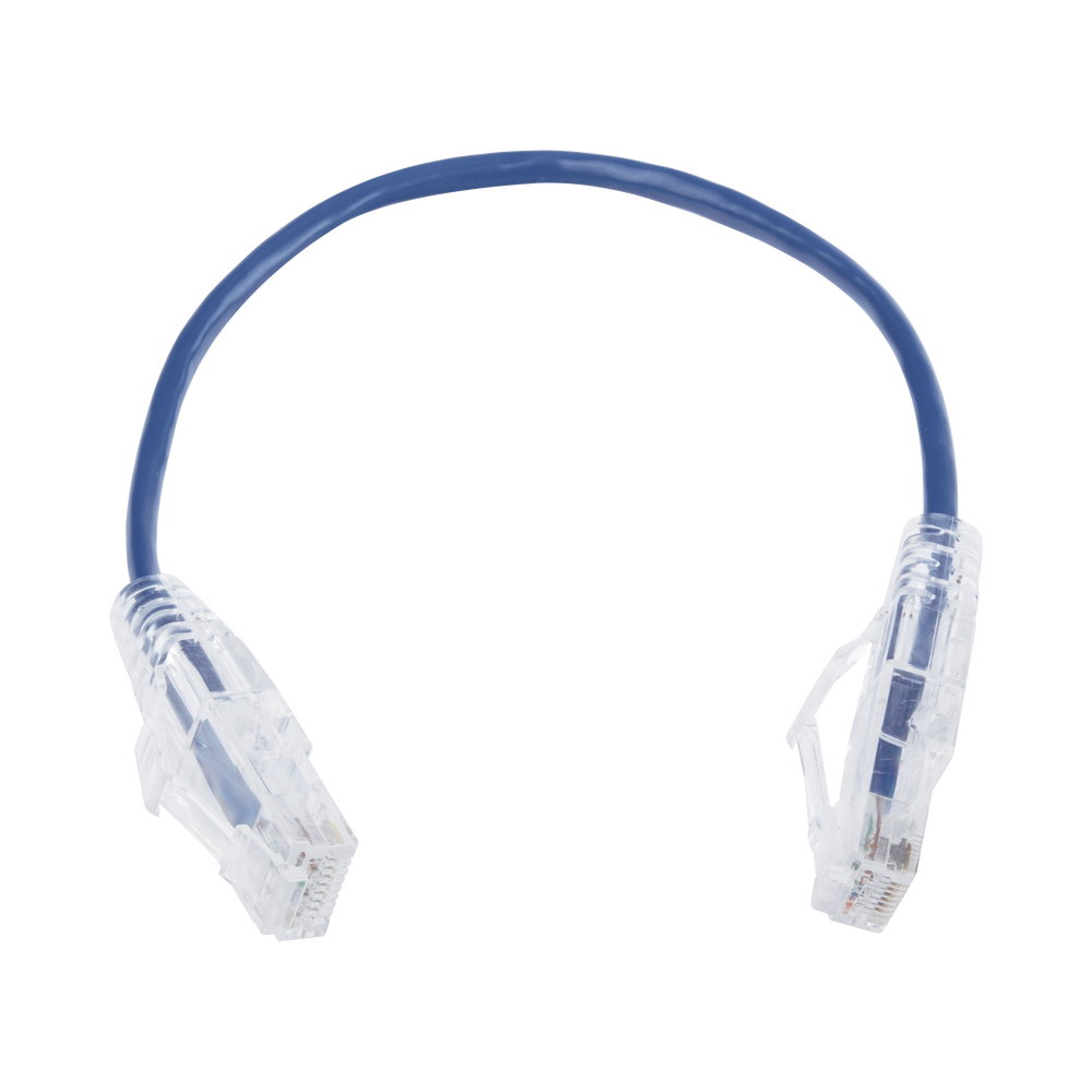Cable de Parcheo Slim UTP Cat6 - 20 cm (7.87 Pulgadas) Azul Di?metro Reducido (28 AWG)