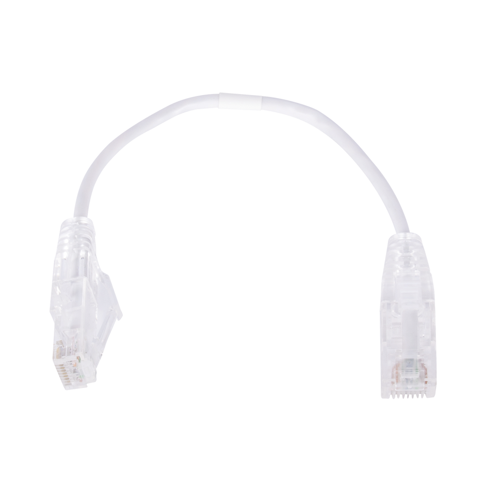 Cable de Parcheo Slim UTP Cat6 - 20 cm (7.87 Pulgadas) Blanco Di?metro Reducido (28 AWG)