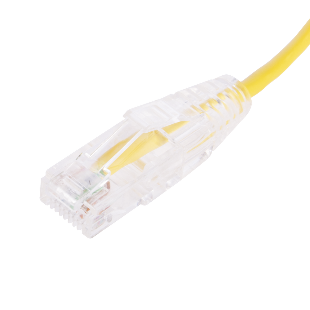 Cable de Parcheo Slim UTP Cat6 - 20 cm (7.87 Pulgadas) Amarillo Di?metro Reducido (28 AWG) - Image 3