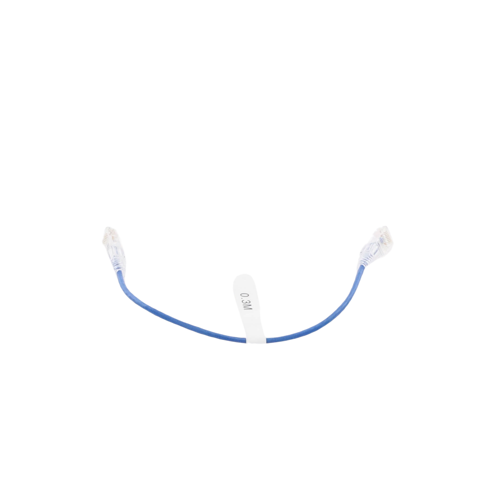 Cable de Parcheo Slim UTP Cat6 - 30 cm (11.81 Pulgadas) Azul Di?metro Reducido (28 AWG) - Image 5