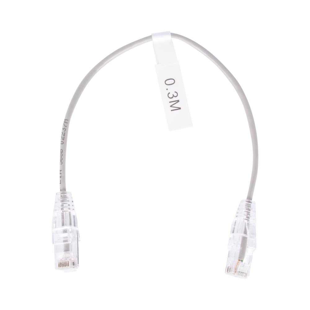 Cable de Parcheo Slim UTP Cat6 - 30 cm (11.81 Pulgadas) Gris Di?metro Reducido (28 AWG) - Image 2