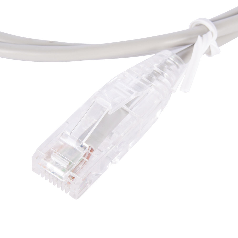 Cable de Parcheo Slim UTP Cat6 - 1 Metro (3.28 Pies), Gris, Di?metro Reducido (28 AWG) - Image 3