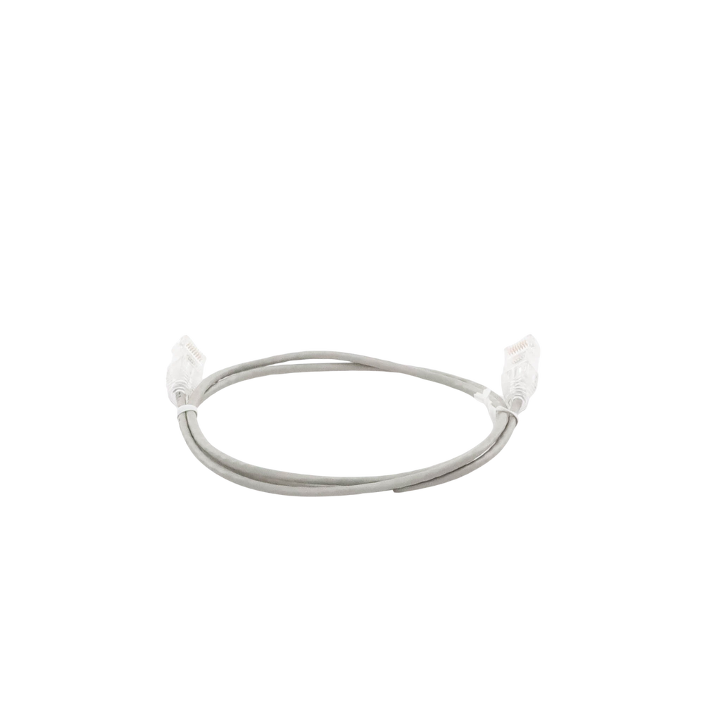 Cable de Parcheo Slim UTP Cat6 - 1 Metro (3.28 Pies), Gris, Di?metro Reducido (28 AWG) - Image 5