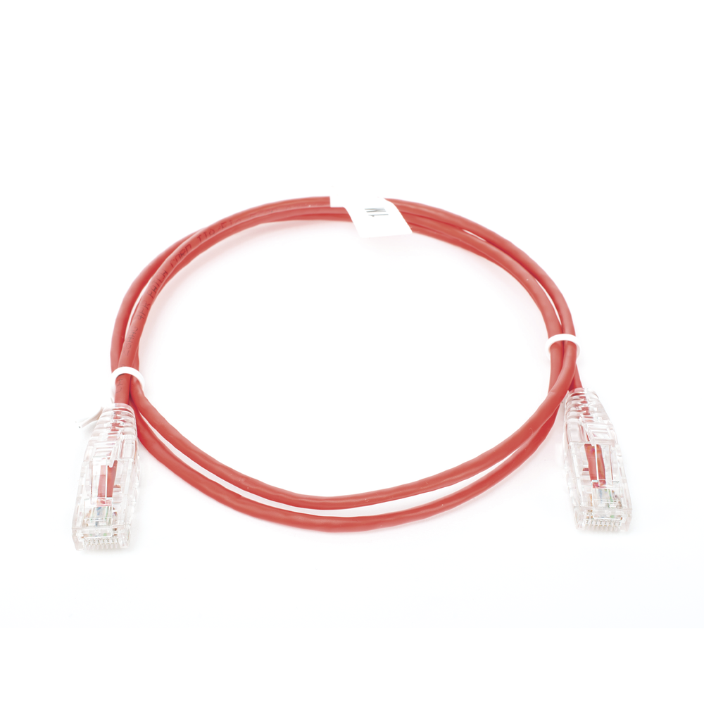 Cable de Parcheo Slim UTP Cat6 - 1 Metro (3.28 Pies), Rojo, Di?metro Reducido (28 AWG) - Image 2