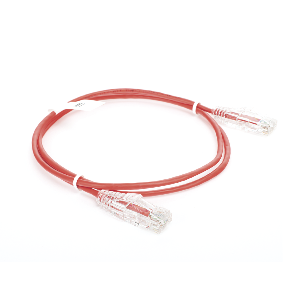 Cable de Parcheo Slim UTP Cat6 - 1 Metro (3.28 Pies), Rojo, Di?metro Reducido (28 AWG) - Image 3