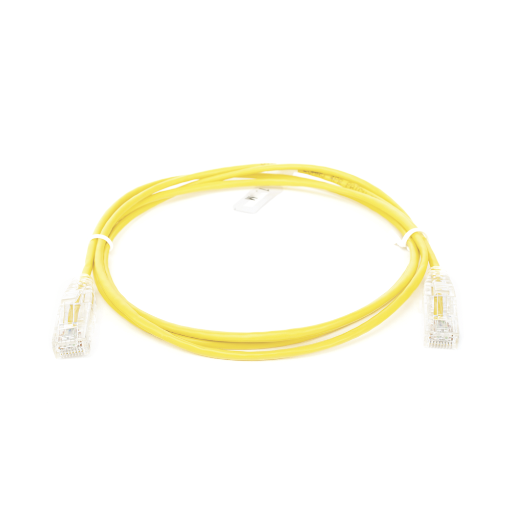 Cable de Parcheo Slim UTP Cat6 - 1 Metro (3.28 Pies), Amarillo, Di?metro Reducido (28 AWG) - Image 2