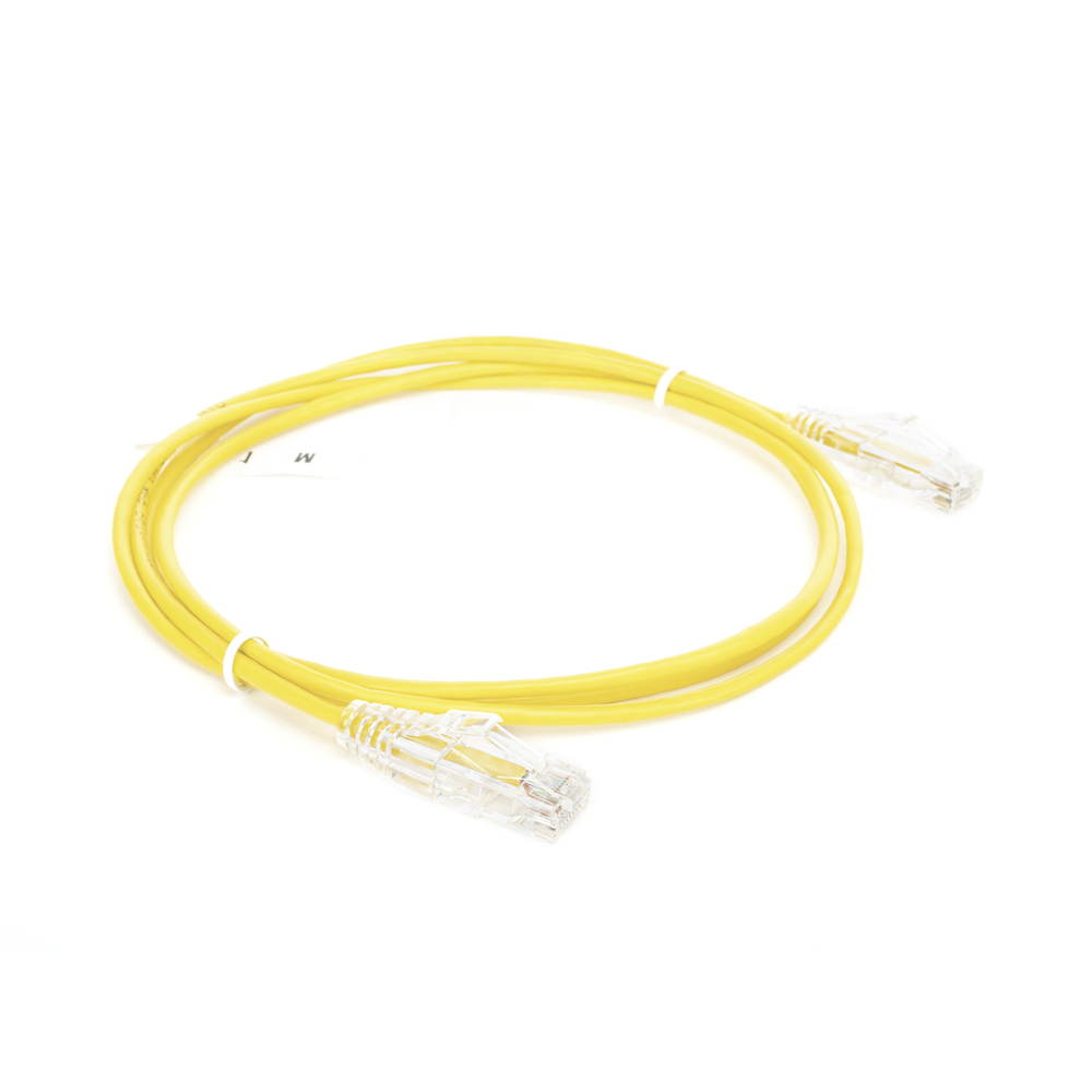 Cable de Parcheo Slim UTP Cat6 - 1 Metro (3.28 Pies), Amarillo, Di?metro Reducido (28 AWG) - Image 3