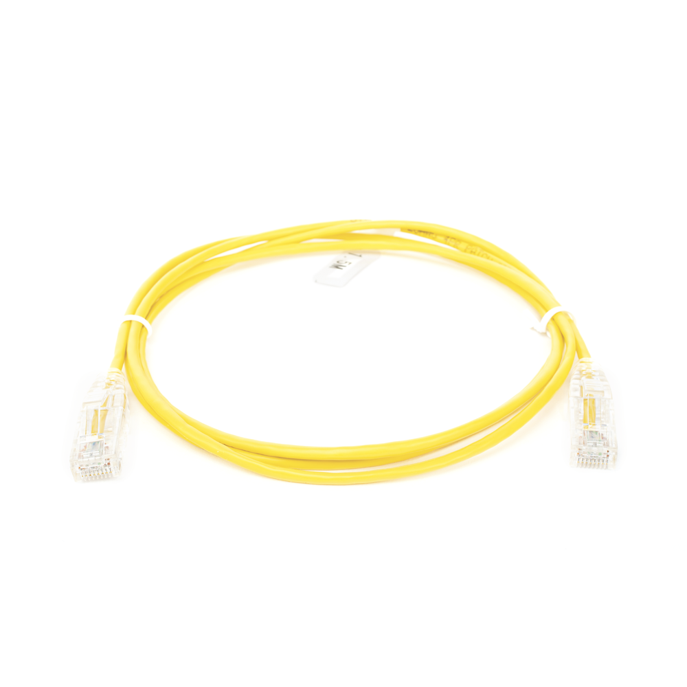 Cable de Parcheo Slim UTP Cat6 - 1.5 Metros (4.92 Pies) Amarillo Di?metro Reducido (28 AWG) - Image 2