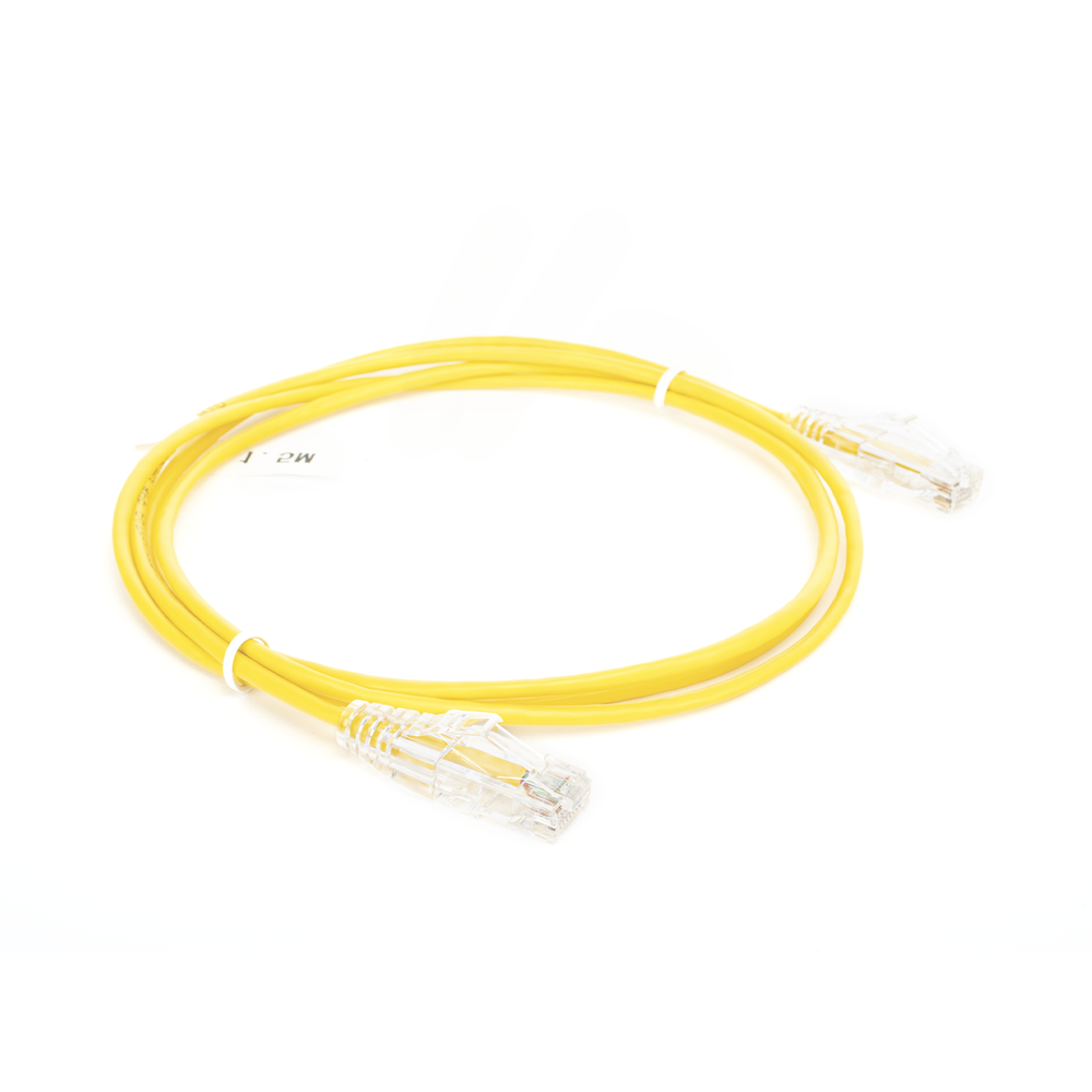 Cable de Parcheo Slim UTP Cat6 - 1.5 Metros (4.92 Pies) Amarillo Di?metro Reducido (28 AWG) - Image 3