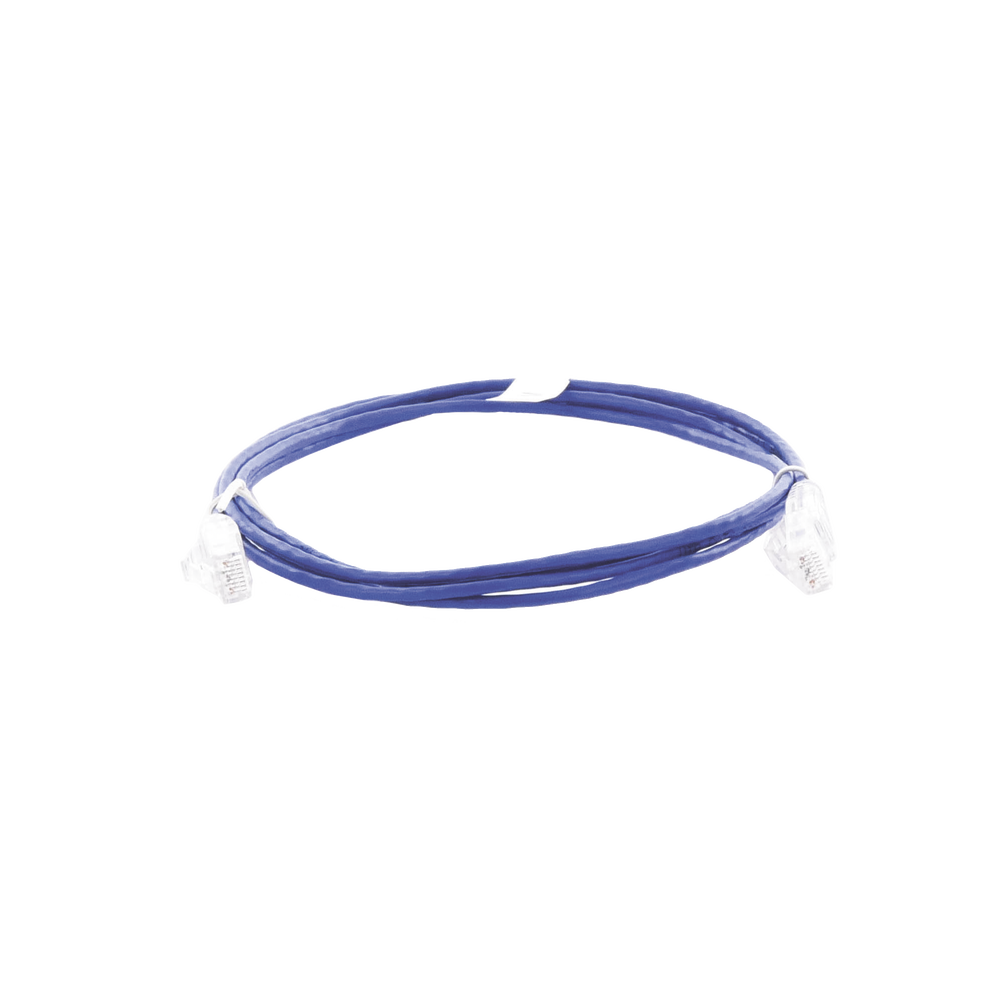 Cable de Parcheo Slim UTP Cat6 - 2 Metros (6.56 Pies) Azul Di?metro Reducido (28 AWG) - Image 3