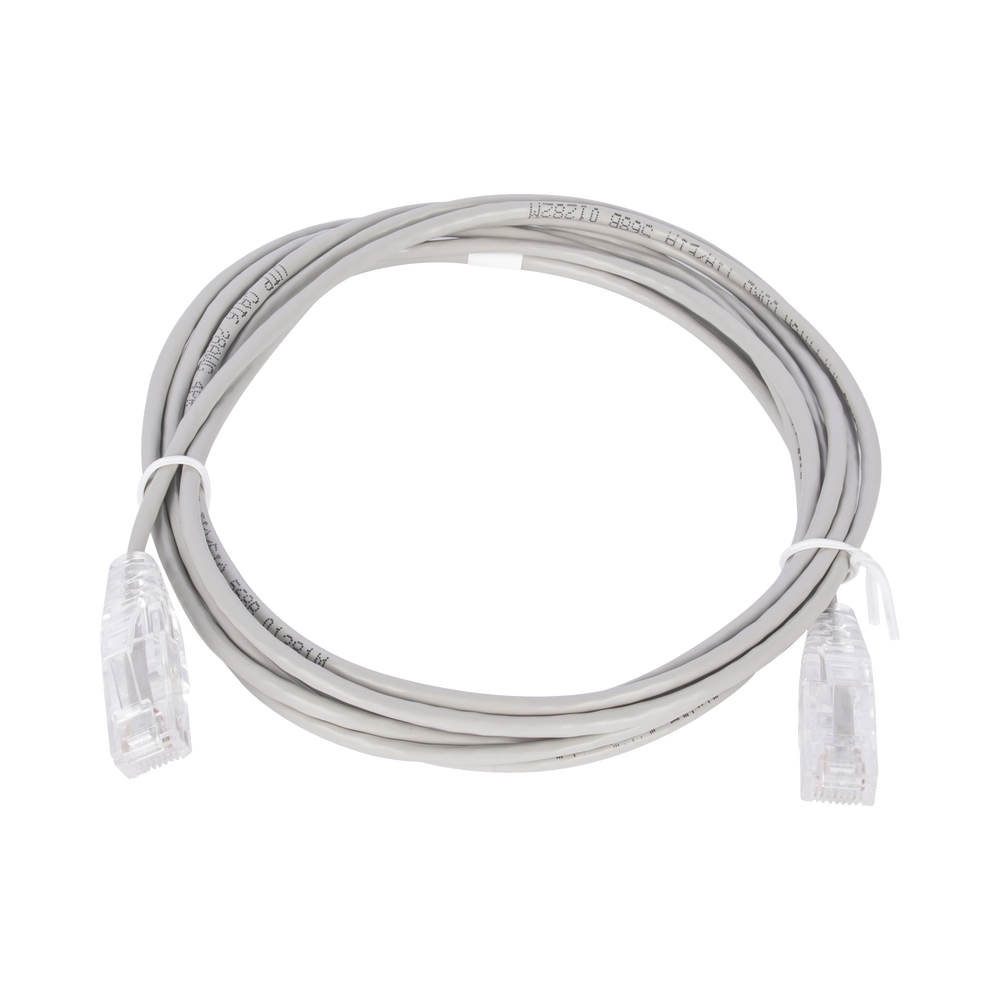 Cable de Parcheo Slim UTP Cat6 - 2 Metros (6.56 Pies) Gris Di?metro Reducido (28 AWG) - Image 2