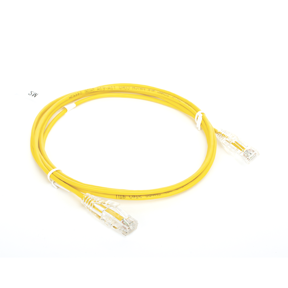 Cable de Parcheo Slim UTP Cat6 - 2 Metros (6.56 Pies) Amarillo Di?metro Reducido (28 AWG) - Image 3