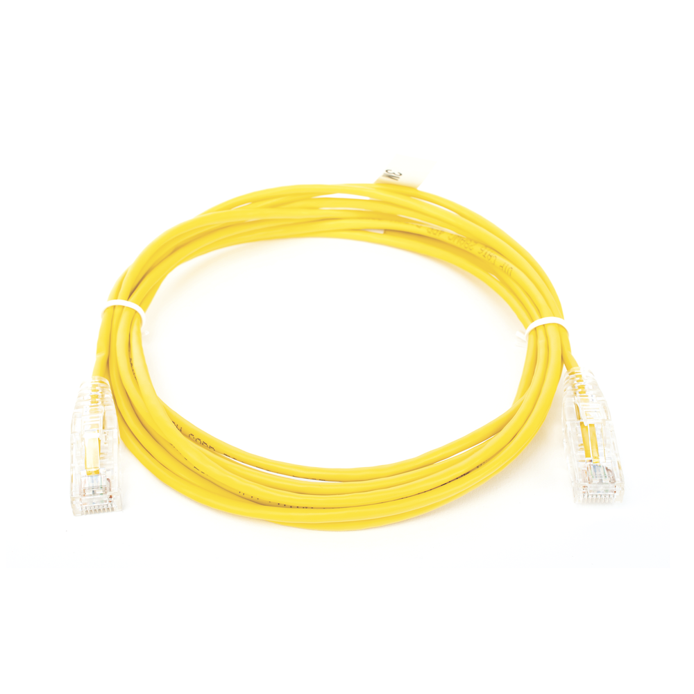 Cable de Parcheo Slim UTP Cat6 - 3 Metros (9.84 Pies) Amarillo Di?metro Reducido (28 AWG) - Image 2