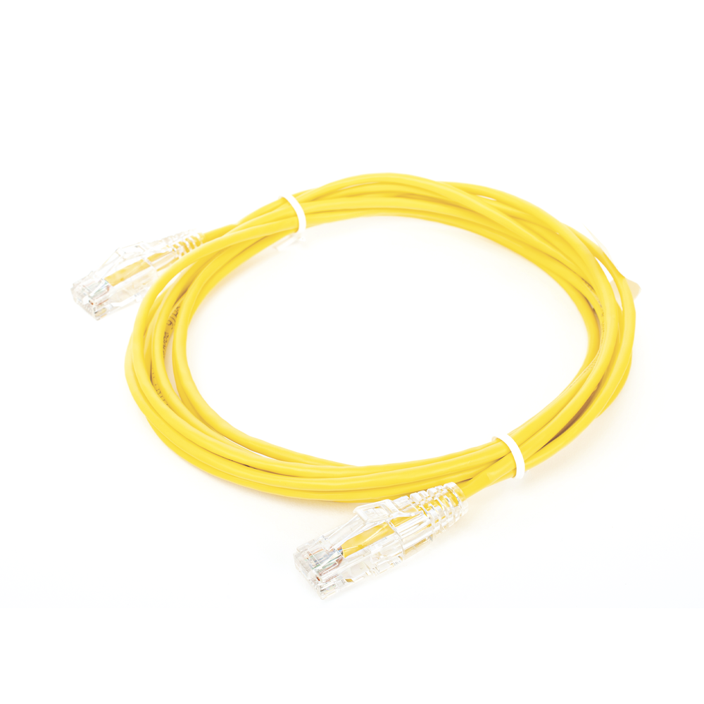Cable de Parcheo Slim UTP Cat6 - 3 Metros (9.84 Pies) Amarillo Di?metro Reducido (28 AWG) - Image 4