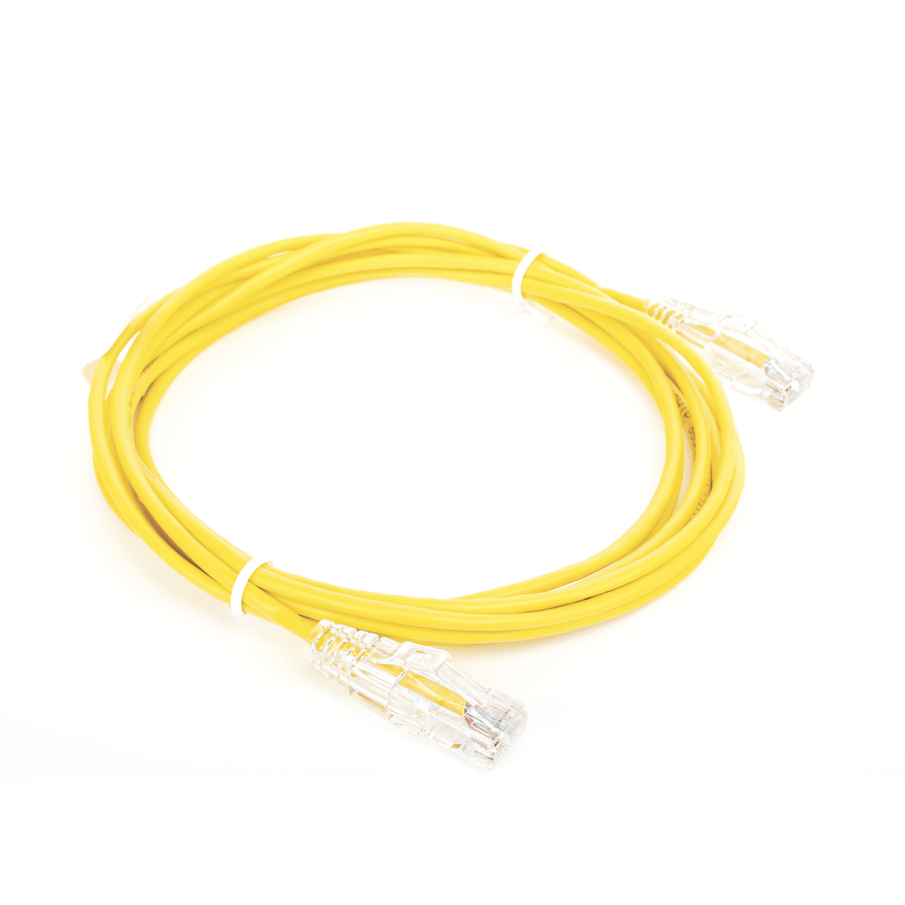 Cable de Parcheo Slim UTP Cat6 - 3 Metros (9.84 Pies) Amarillo Di?metro Reducido (28 AWG) - Image 3
