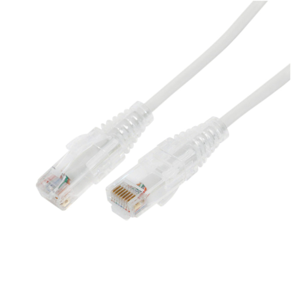Cable de Parcheo Slim UTP Cat6A - 0.5 Metros (1.64 Pies) Blanco, Di?metro Reducido (28 AWG)