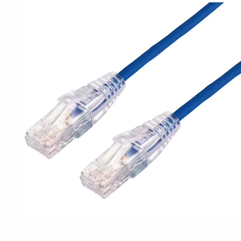 Cable de Parcheo Slim UTP Cat6A - 10 Metros (32.81 Pies) Azul, Di?metro Reducido (28 AWG)