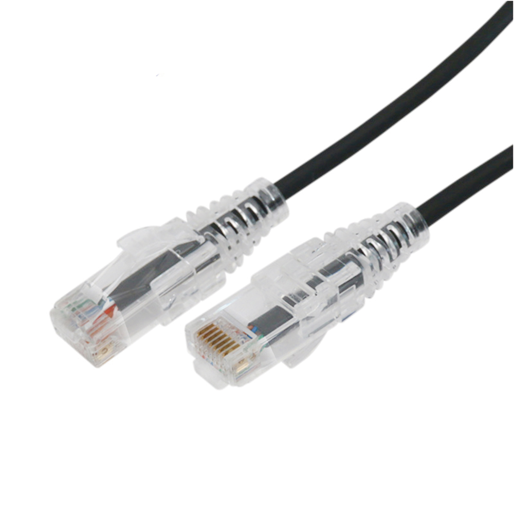 Cable de Parcheo Slim UTP Cat6A - 1 Metro (3.28 Pies) Negro, Di?metro Reducido (28 AWG)