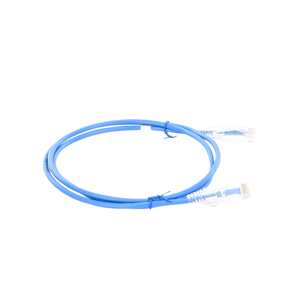 Cable de Parcheo Slim UTP Cat6A - 1 Metro (3.28 Pies) Azul, Di?metro Reducido (28 AWG) - Image 4