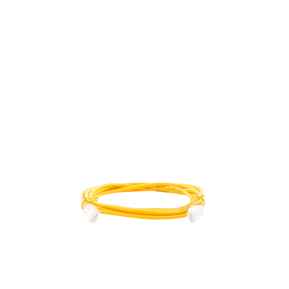 Cable de Parcheo Slim UTP Cat6A - 2 Metros (6.56 Pies) Amarillo, Di?metro Reducido (28 AWG) - Image 3