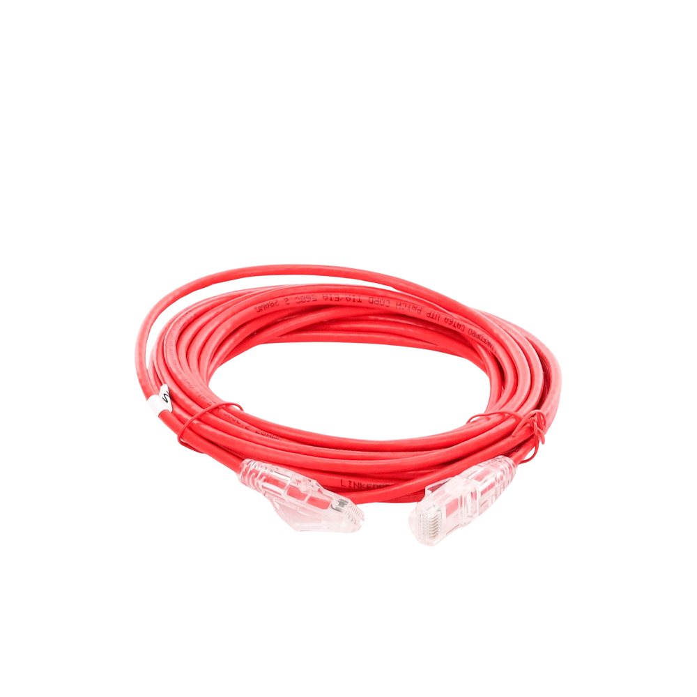 Cable de Parcheo Slim UTP Cat6A - 5 Metros (16.40 Pies) Rojo, Di?metro Reducido (28 AWG) - Image 2