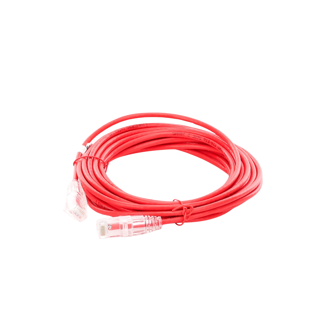 Cable de Parcheo Slim UTP Cat6A - 5 Metros (16.40 Pies) Rojo, Di?metro Reducido (28 AWG) - Image 3