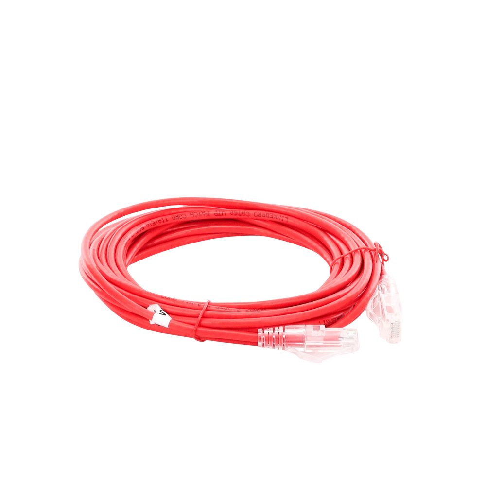 Cable de Parcheo Slim UTP Cat6A - 5 Metros (16.40 Pies) Rojo, Di?metro Reducido (28 AWG) - Image 5