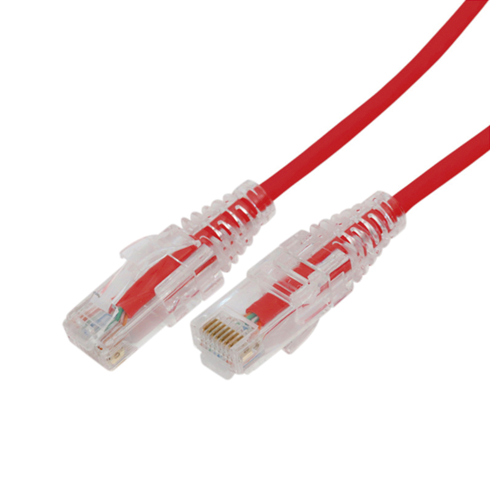 Cable de Parcheo Slim UTP Cat6A - 7 Metros (22.97 Pies) Rojo, Di?metro Reducido (28 AWG)