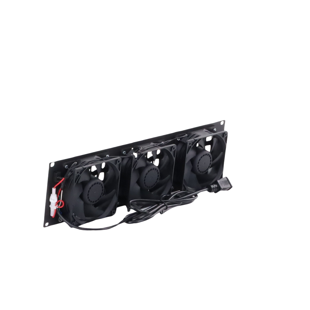 Kit de 3 Ventilador 110 Vca (12 x 12 cm) con Clavija 5-15P. Para instalación en Postes Rack - Image 3