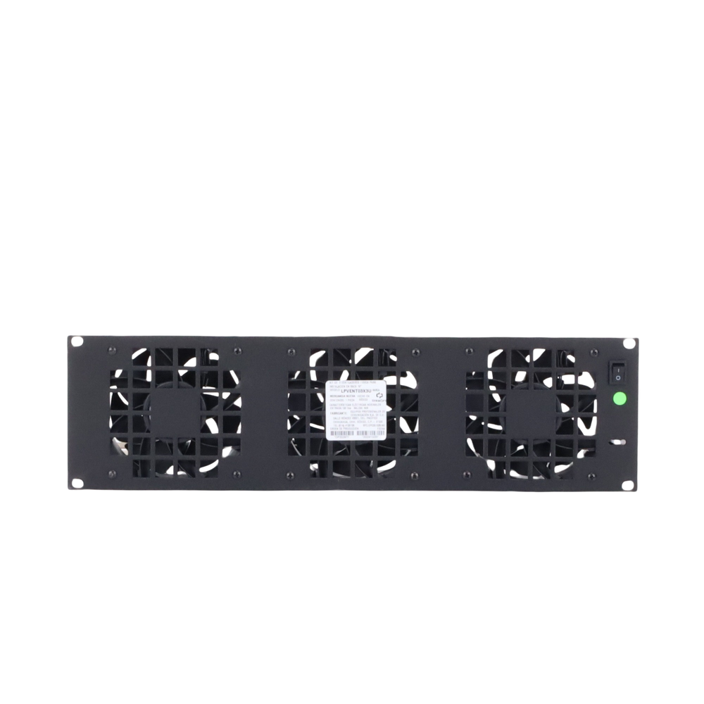 Kit de 3 Ventilador 110 Vca (12 x 12 cm) con Clavija 5-15P. Para instalación en Postes Rack - Image 4