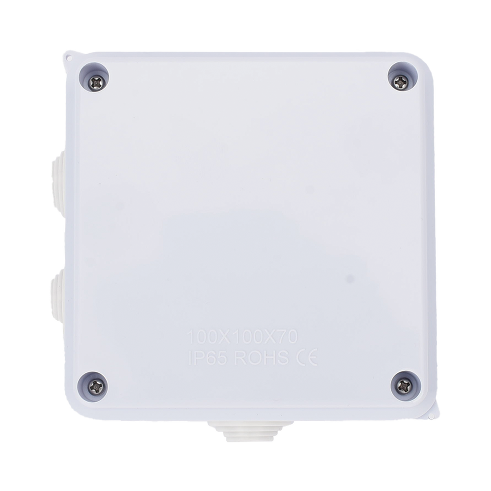 Caja de Conexiones Impermeable IP65, 7 Entradas, Dimensiones 100 x 100 x 70 mm, para Instalaciones Industriales, Comerciales y Residenciales, Incluye Tornillería para su Instalación - Image 4