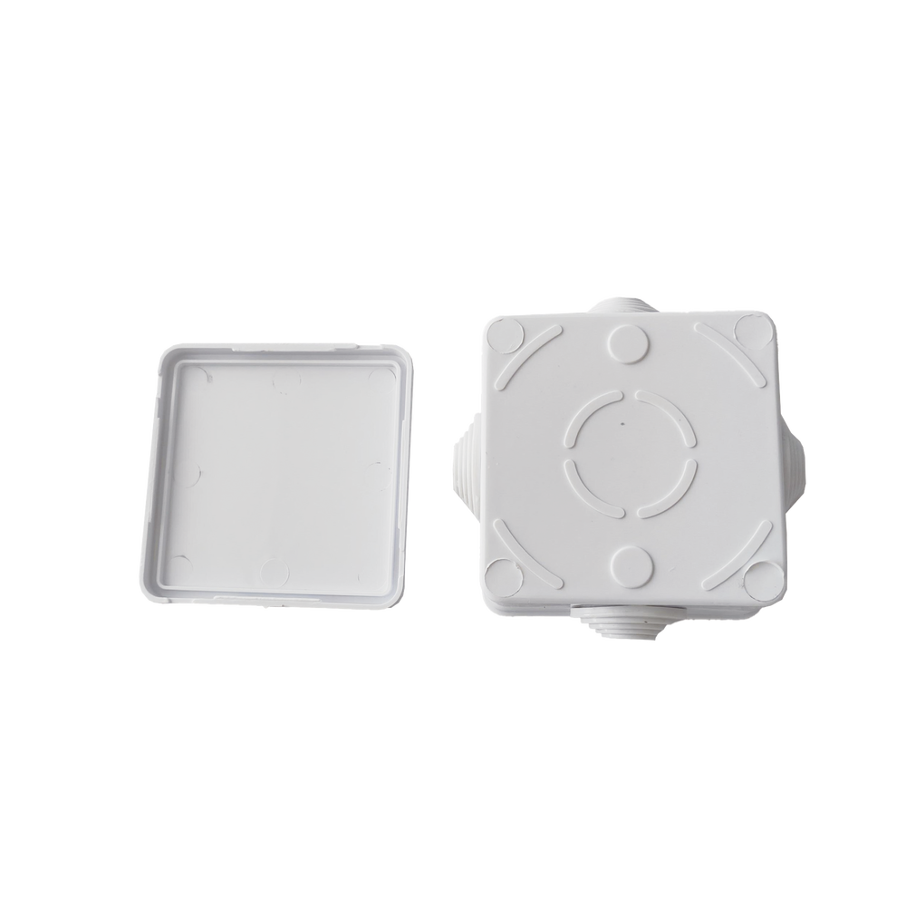 Caja de Conexiones Impermeable IP55 con 4 Entradas, 80 x 80 x 50 mm, para Instalaciones Industriales, Comerciales y Residenciales, Incluye Tornillería para su Instalación - Image 2